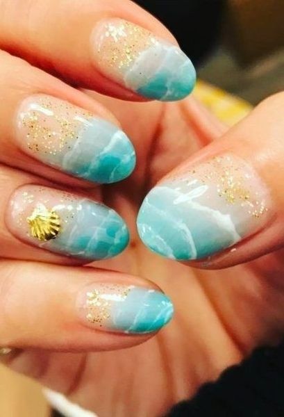 35 Summer Beach Nails for 2019 - Molitsy Bl