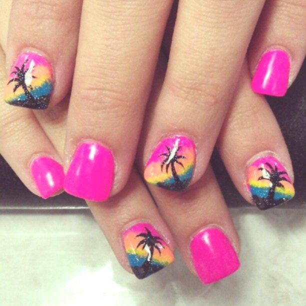summer nail trend pretty nail arts for beach landscape | Pretty .