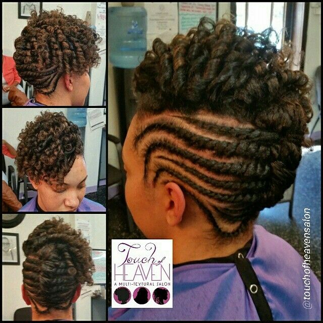 Twisted updo with flexi rod set on natural hair ❤ ❤ | Black hair .