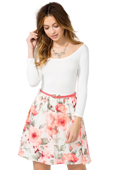 Let it bloom in this super cute bright blooming dress featuring a .