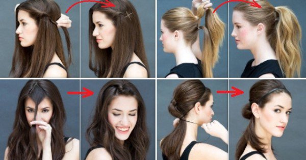 8 Super Easy Hairstyles You Can Do In Literally 10 Secon