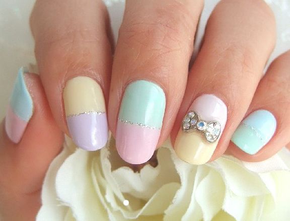 10 Super Easy Pastel Nail Art Designs For Prom | Pastel nail art .