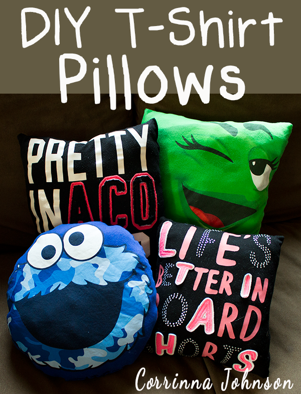 DIY T-Shirt Pillow Craft | Diy crafts for teens, Diy pillows, Diy .