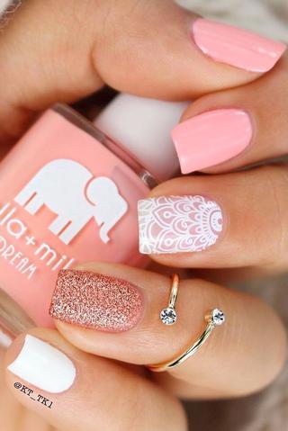 30+ Cute pink nail art designs 2018 | BeautyBigBa