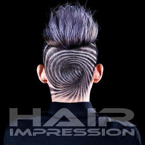 Hypnotic swirl. Cool … | Shaved hair desig