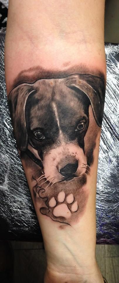So Cute! Get A Tattoo of Your Beloved Dog | pitbull tattoos .