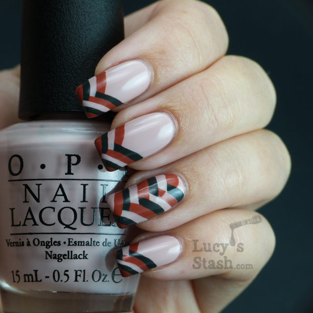 Fishtail braid french tip nails with OPI Germany shades - Lucy's Sta