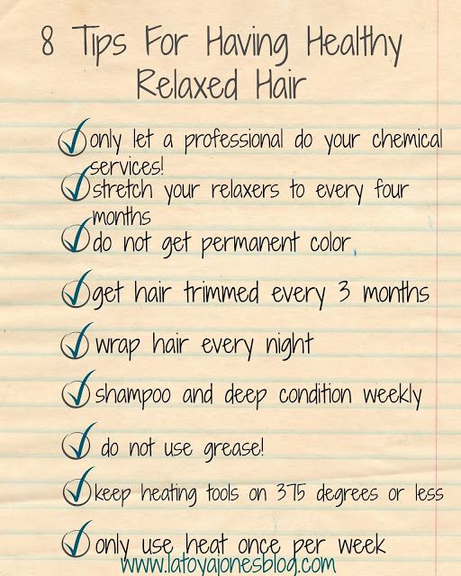 8 Tips For Having Healthy Relaxed Hair | Relaxed hair, Healthy .