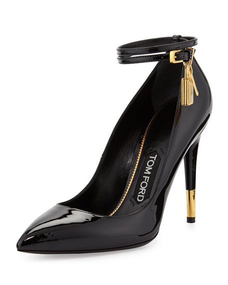 Tom Ford Padlock Ankle-Wrap Leather Pu