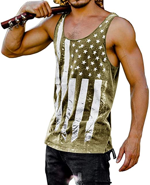 Amazon.com: PureSnowSpin Men Summer Casual American USA Flag Print .