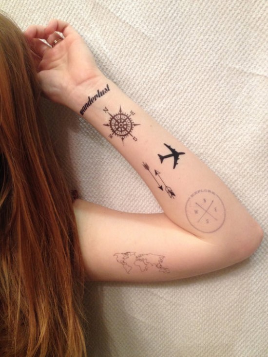 Travel Tattoo Designs on Hand | Amazing Tattoo Ide