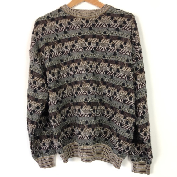 Vintage Sweaters | Grandpa Chunky Knit Crewneck Sweater | Poshma