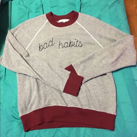 Urban Outfitters Bad habit crew neck sweater Only worn once .