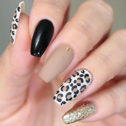 50+ Trendy Animal Print Nail Art Ideas | Leopard nails, Leopard .