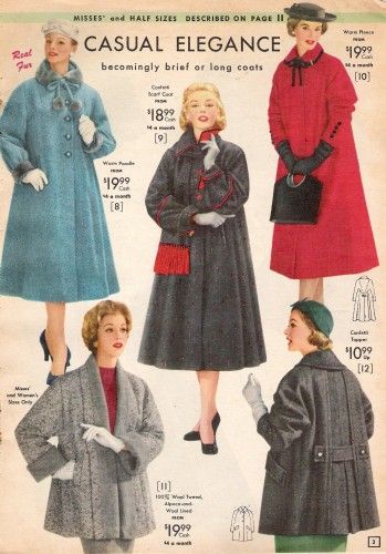 1950s Coats and Jackets History | 1950s fashion, Vintage fashion .