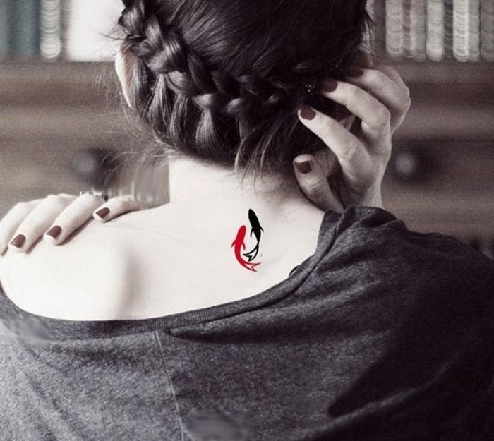 11 Trendy Fish Tattoo Designs for Women | Girl neck tattoos, Neck .