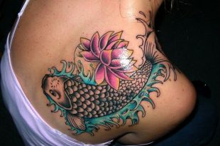 Koi Fish Tattoo Designs | Shoulder tattoos for wom