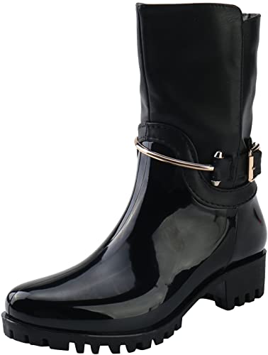 Amazon.com | Alexis Leroy Women Stylish Mid Calf Adjustable-Strap .