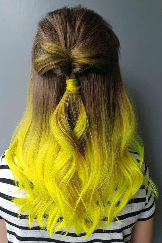 34 Trendy Yellow Ombre Hair Colors Ide