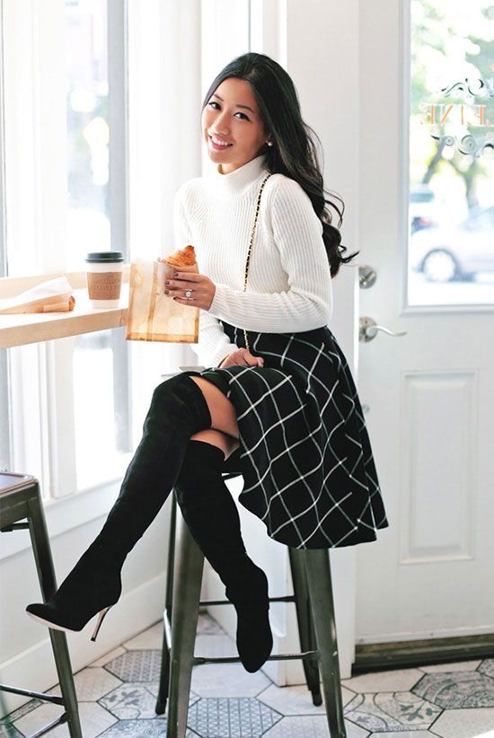 30 Ways To Wear Over The Knee Boots | Fashion, Work fashion .