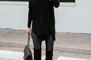 30 Ways To Wear Over The Knee Boots | Fashion, Black leather .