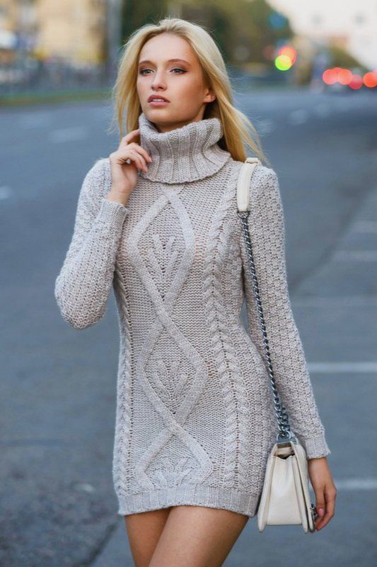 Women Sweater | Knitted poncho, Knit dre
