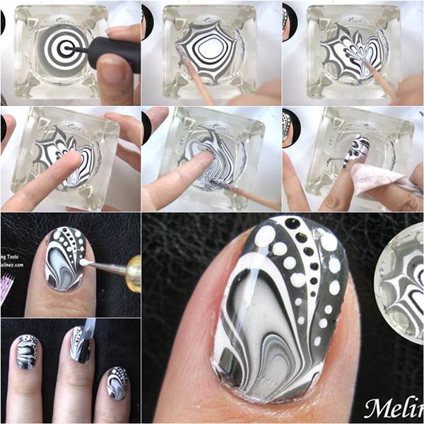 How to Make Amazing Water Marble Nail Art DIY Tutori