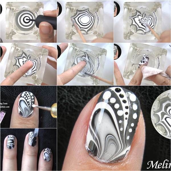 How to Make Amazing Water Marble Nail Art DIY Tutorial | Unghie .