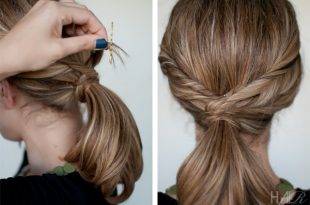 Quick Twisted Ponytail Hairstyle - AllDayCh