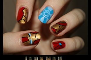 11 Ultra Cool Iron Man Nails - Pretty Designs | Avengers nägel .