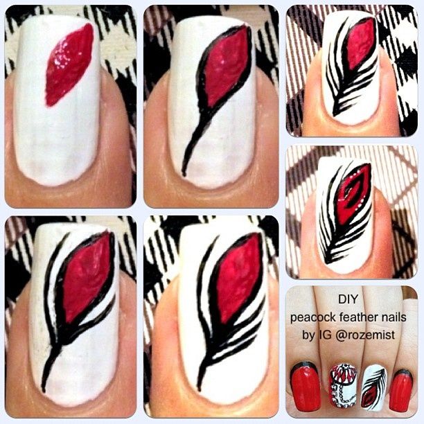 22 Unexpected Nail Art Designs With Tutorials for 2014 | Feather .