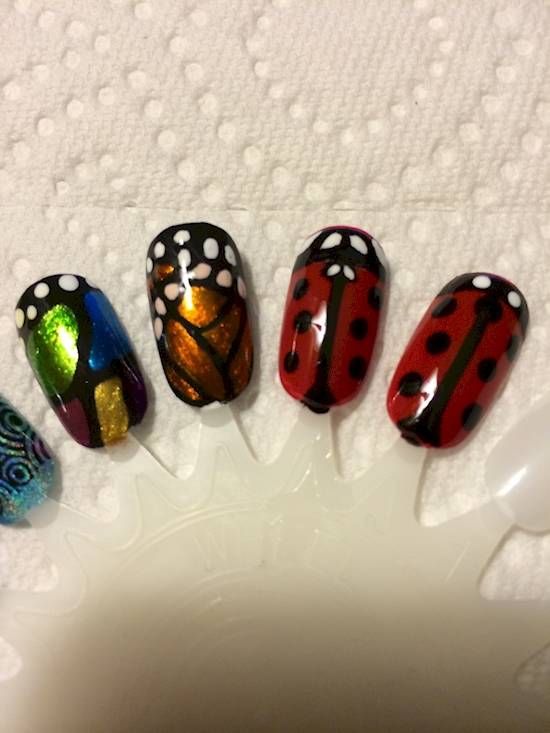 These bug-inspired nail designs are an unexpected ode to nature .