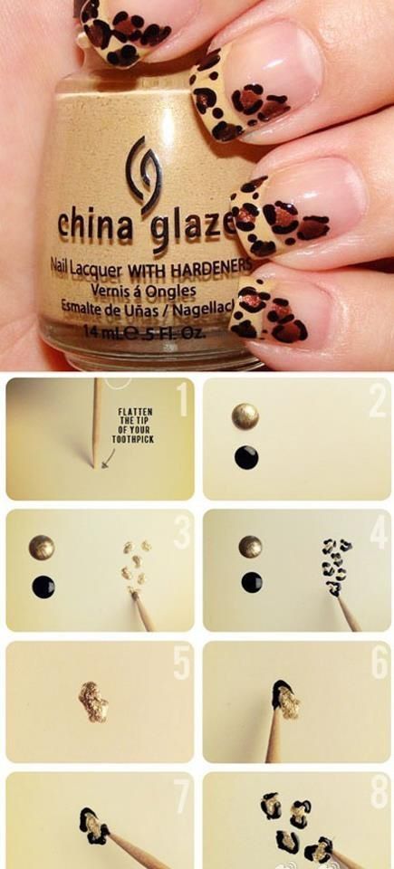 22 Unexpected Nail Art Designs With Tutorials for 2014 | Leopard .