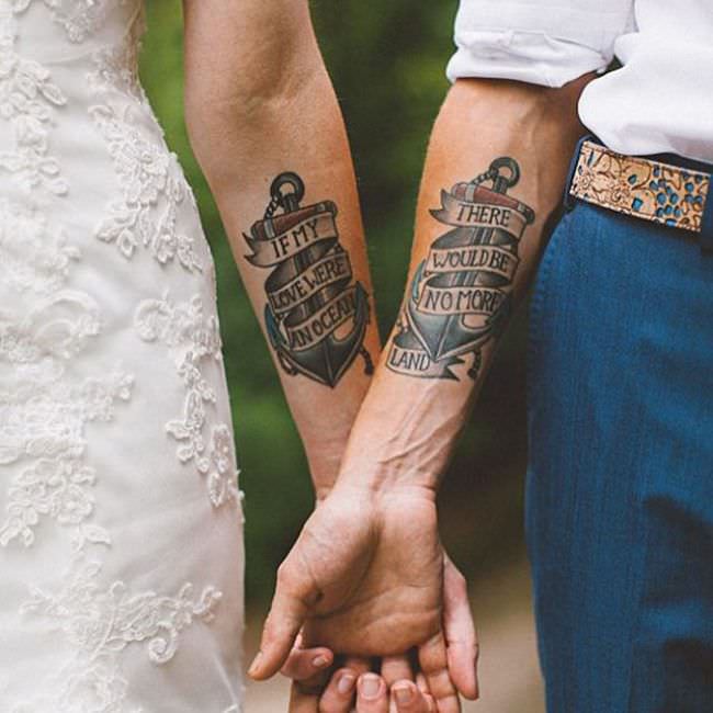 250 Lovely Matching Tattoos For Couples - Wild Tattoo A