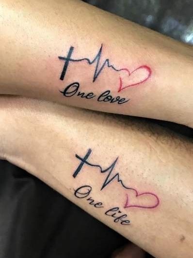 55 Matching Couple Tattoos For Lovers - couples tattoos | HappyShap
