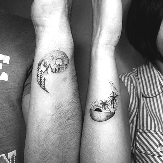 81 Unique & Matching Couples' Tattoo Ideas in 2019 | Ecemel