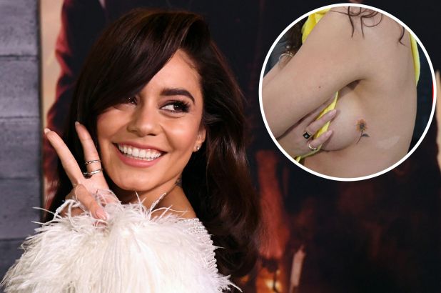 Vanessa Hudgens shows off sexy sunflower tattoo after breakup with .