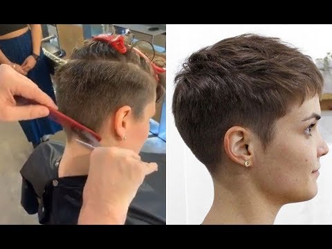 Very Short haircuts for women step by step & Short Hairstyles .