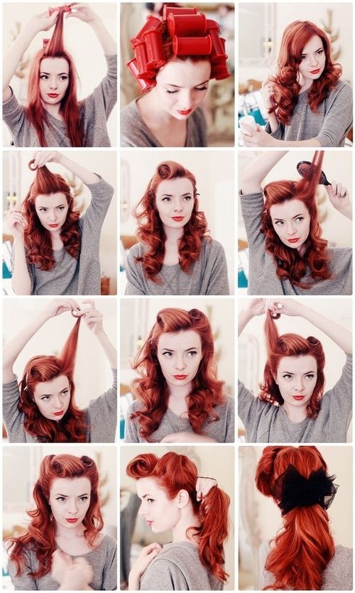 vintage hairstyle tutorial (mit Bildern) | Retro frisuren .