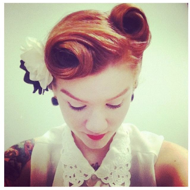 Hairstyles: Vintage Updo for Every Girl | Hair styles, Short hair .