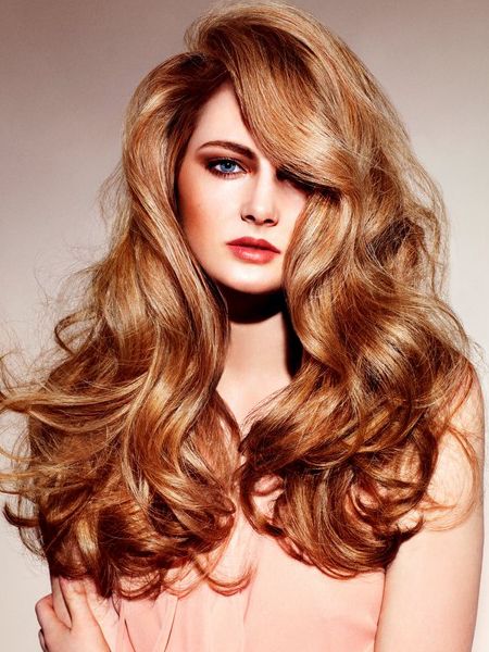 15 Voguish Voluminous Curls for Women | Strawberry blonde ha