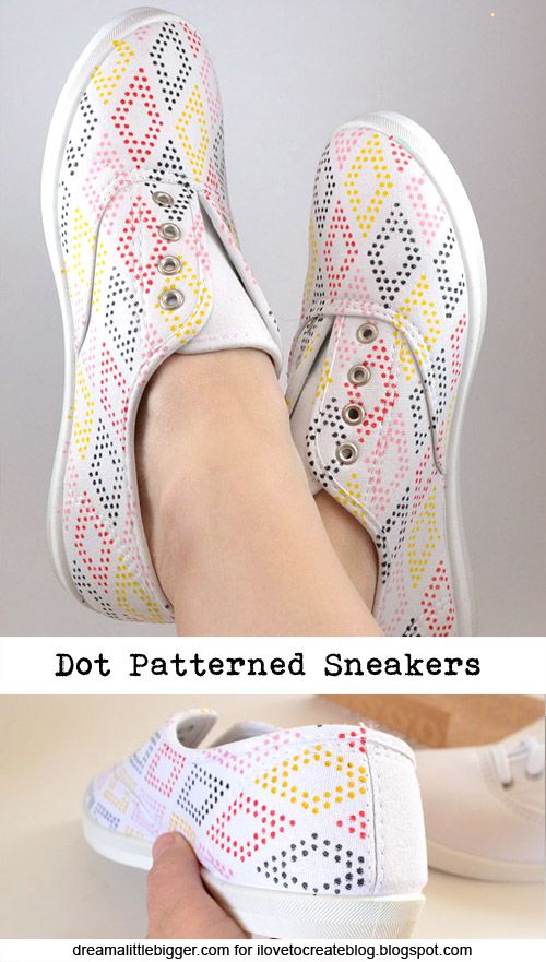 Use Stencils to Make DIY Patterned Shoes | Shoe makeover, How to .
