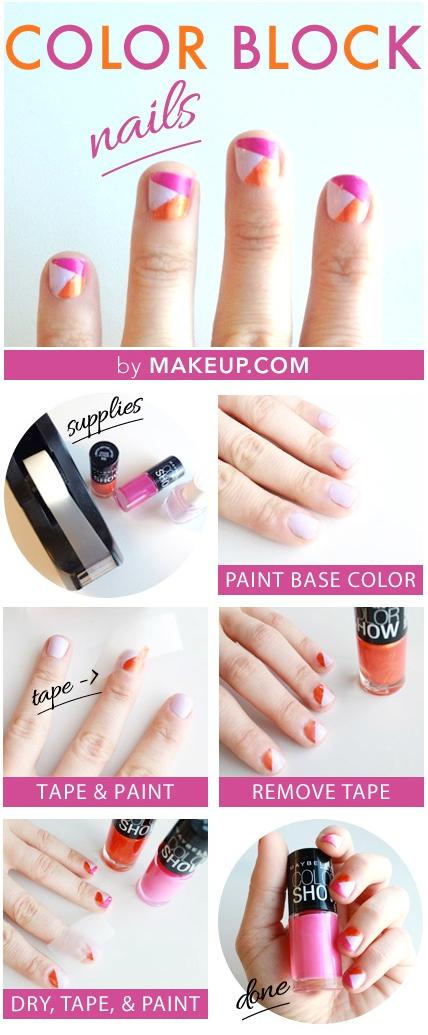 12 Ways to Make Colorful Nails With Scotch Tape - Pretty Desig