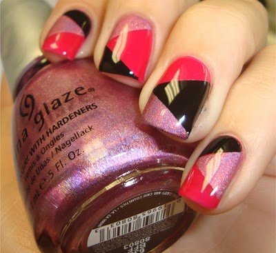 12 Ways to Make Colorful Nails With Scotch Tape - Pretty Desig