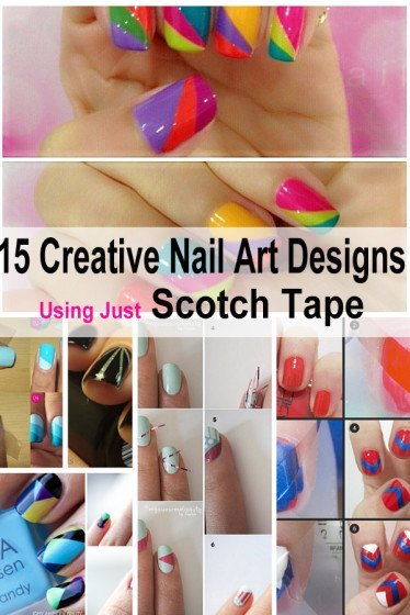 15 Creative Nail Art Designs That Demand Just Scotch Tape – DIY Wort