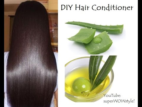 DIY Homemade Hair Conditioner _ Aloe Vera & Argan Oil For Dry Hair .