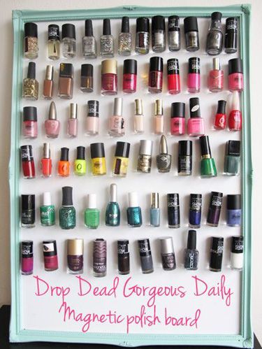 7 Pretty Ways to Show Off Your Nail Polish Collection | Diy nail .