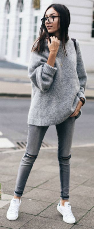 Grey Knitwear, Grey Layers, Grey Outfits... Grey Is A Trend .