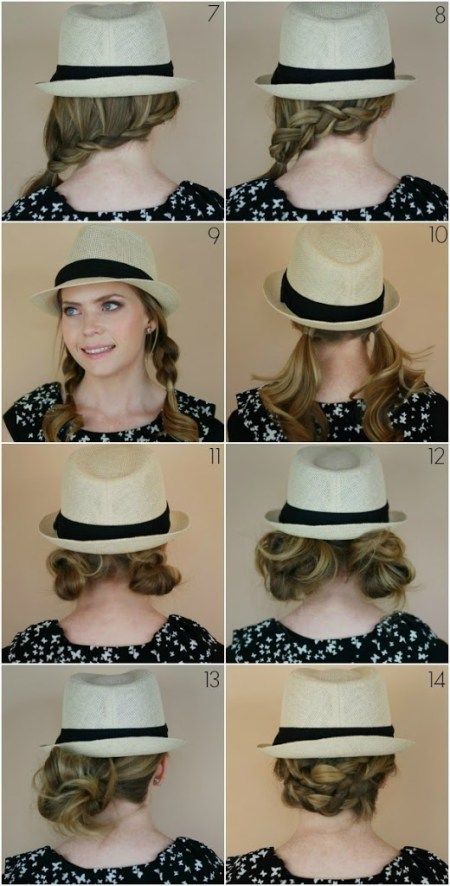 14 Hairstyles with a Fedora | Hat hairstyles, Hair styles .