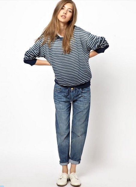 9 Ways to Wear Sweatshirts + Boyfriend Jeans Trend for Spring 2014 .